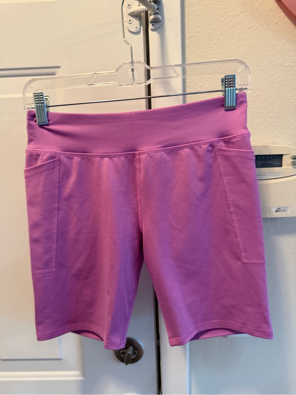 Athletic Works Pink Girls' Active Bike Shorts with Pockets
